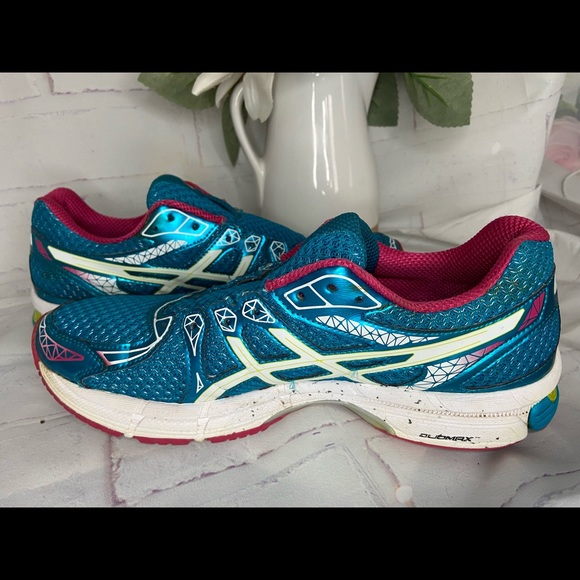 Asics Gel Exalt 2 Running Shoe Sneaker Women 9 Lightning Blue Pink Raspberry - Picture 4 of 7